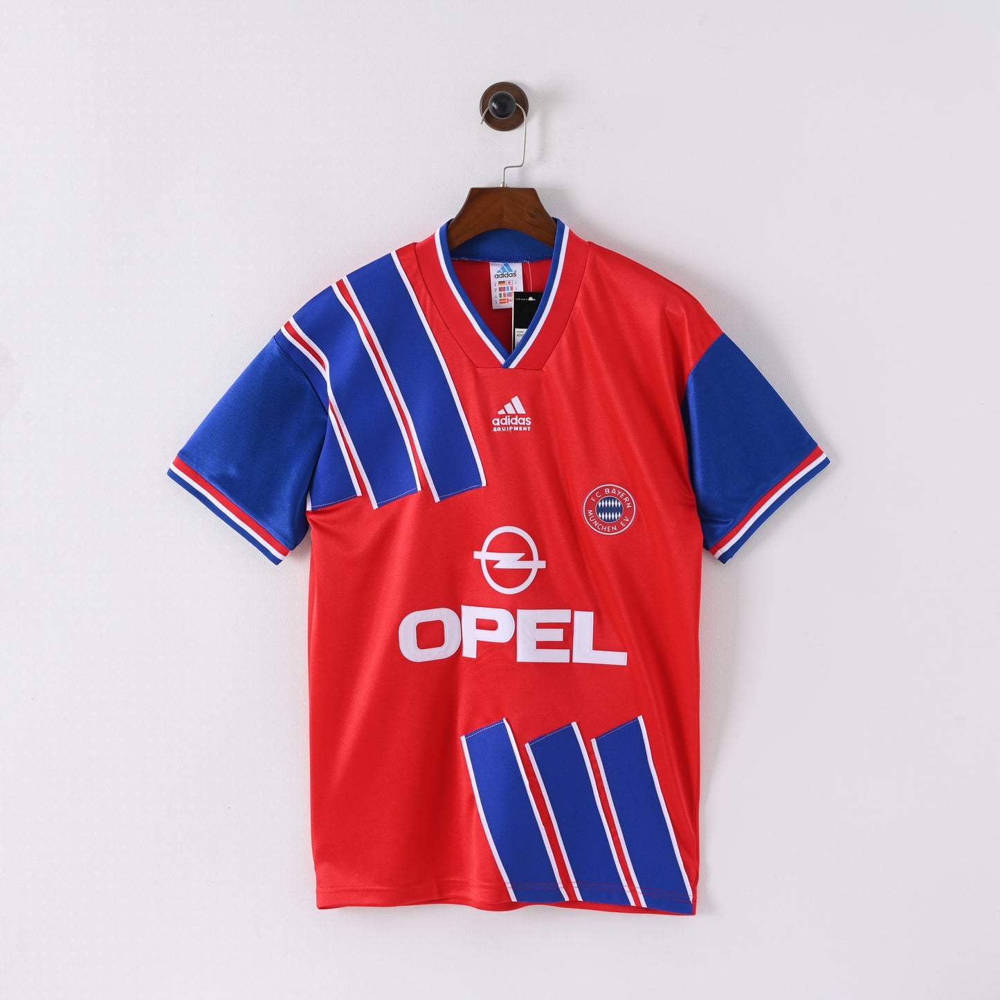 🔴🔵 Φανέλα Bayern Munich 1995-97 Retro Jersey – OPEL Era Classic
