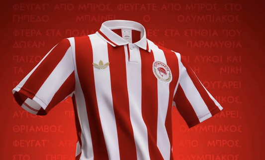 🔴⚪ Επετειακή Φανέλα Για τα 100 χρονια Ολυμπιακός Retro Αιώνια Κλασική